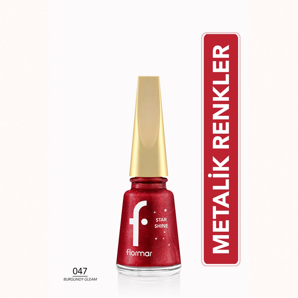 Flormar Star Shine Intensely Pigmented and Metallic Look Nail Polish 001 Mirror On the Wall