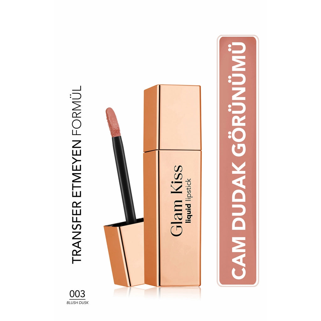 Flormar Glam Kiss Highly Pigmented & Moisturizing Glass Lip Appearance Glossy Finish Lipstick 008 Scarlet Heat