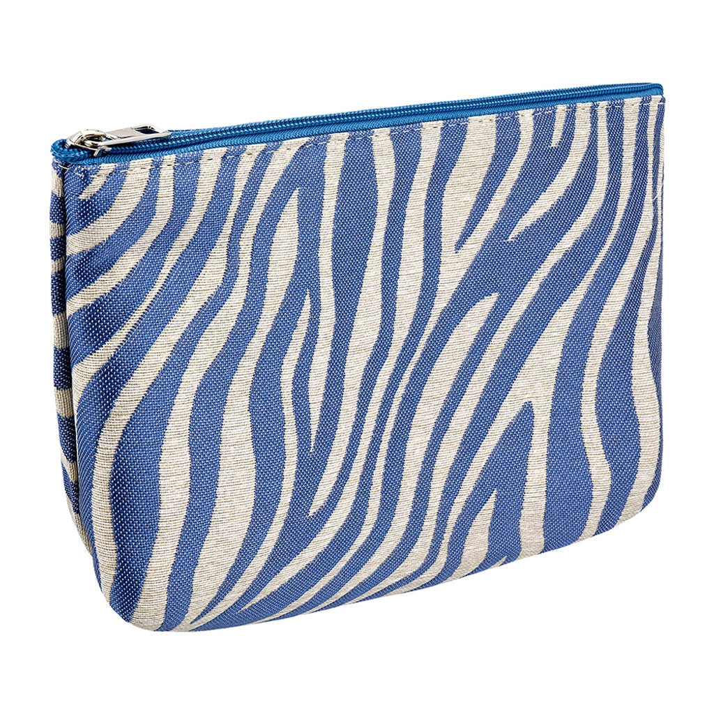 Eklips Blue Zebra Makeup Bag