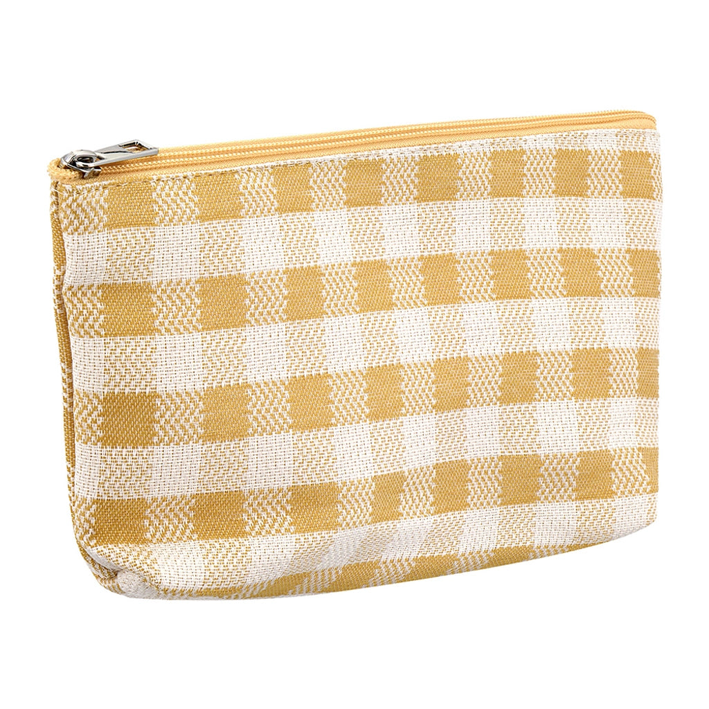Eklips Yellow Plaid Makeup Bag