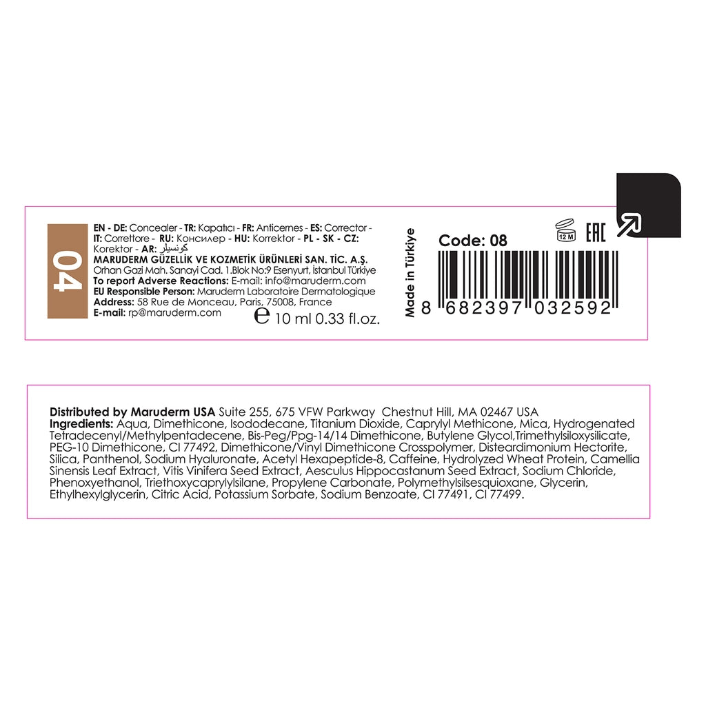 Maruderm Make Up Cover Crush Concealer No: 04