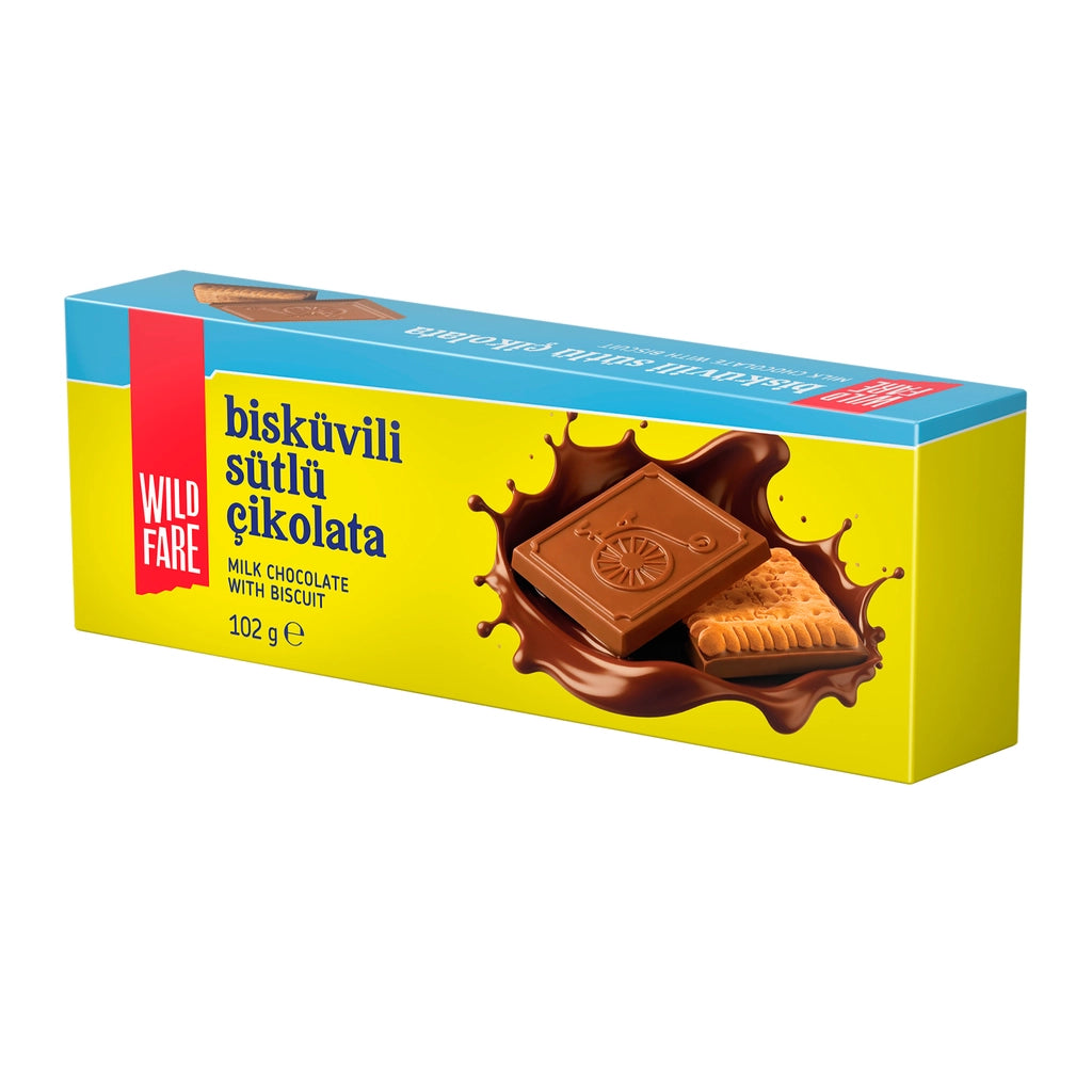Wildfare Milk Chocolate with Biscuits 102 gr