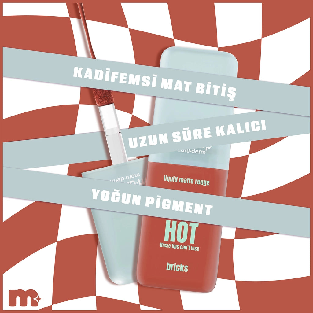 Maruderm Make Up Chic Hot Liquid Matte Lipstick Bricks