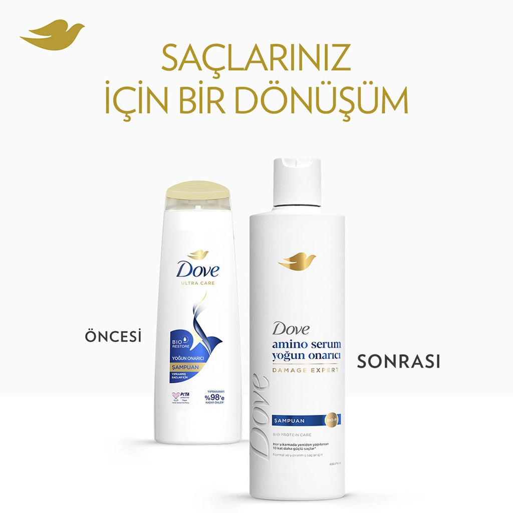 Dove Amino Serum Intensive Repair Shampoo 375 ml + Hair Care Conditioner 200 ml