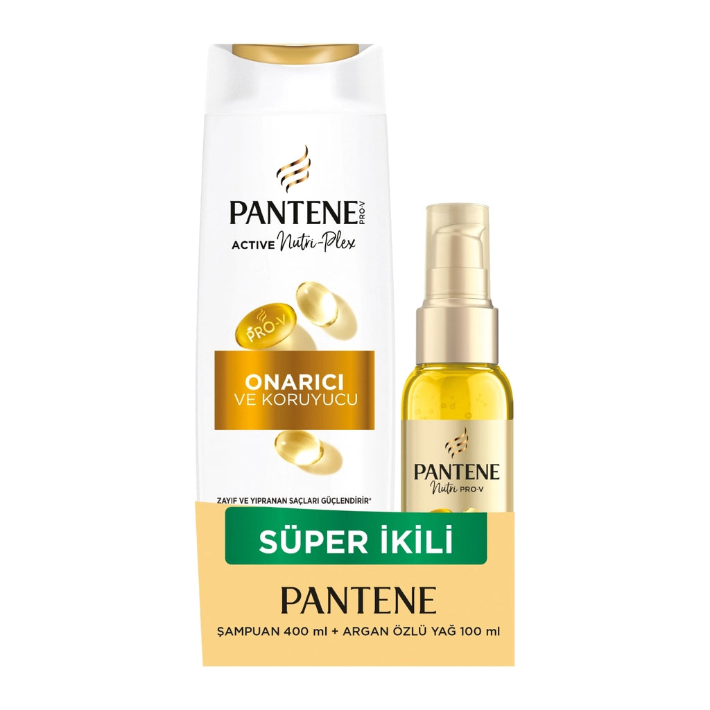 Pantene Repair and Protective Shampoo 400 ml + Argan Extract Hair Care Oil 100 ml