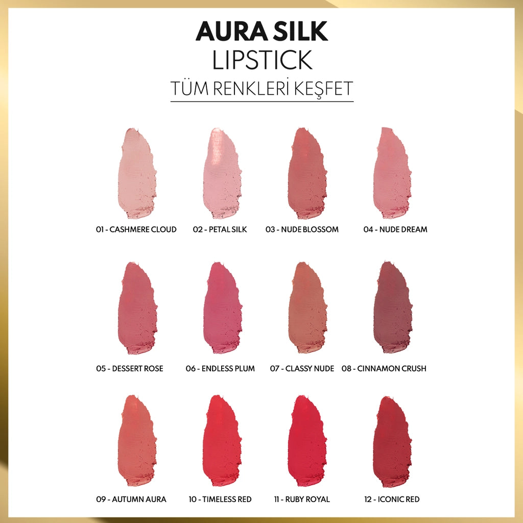Note Aura Silk Lipstick Lipstick 12 Iconic Red