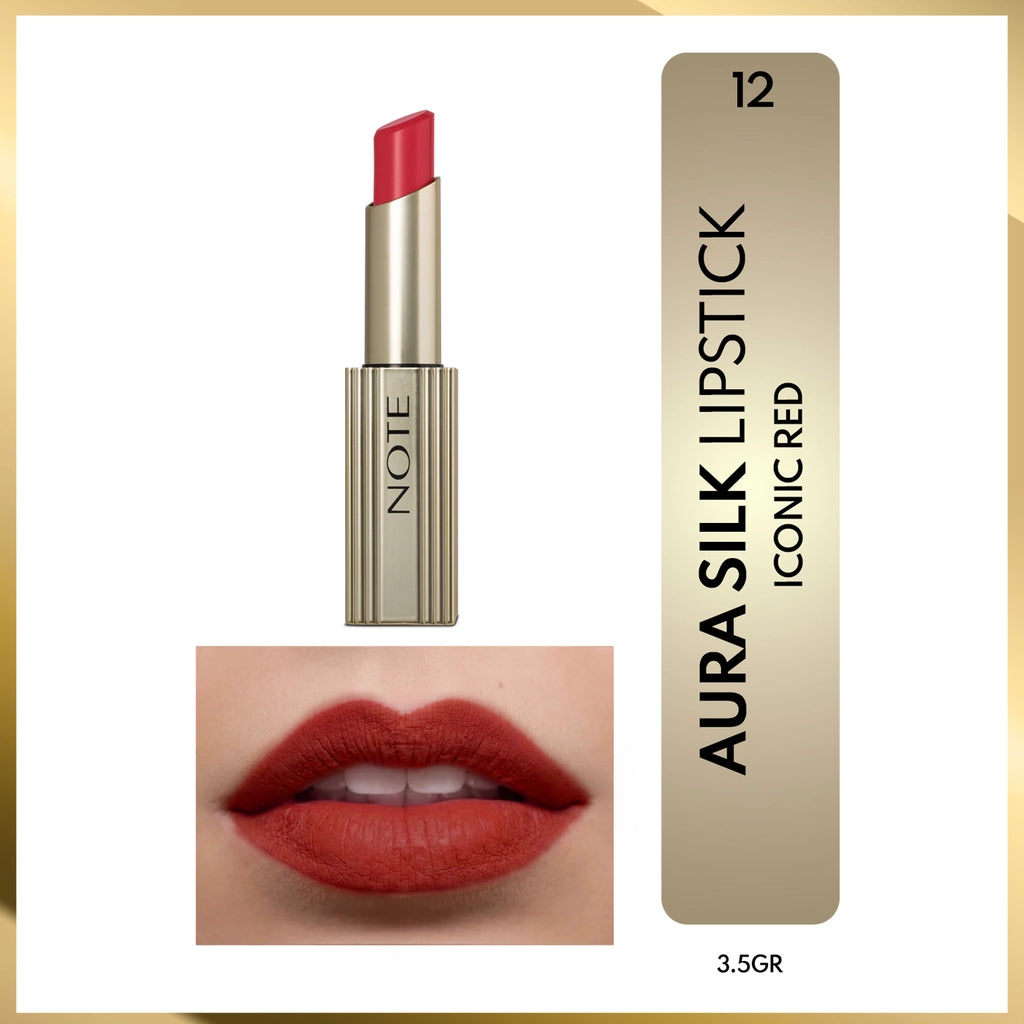 Note Aura Silk Lipstick Lipstick 12 Iconic Red