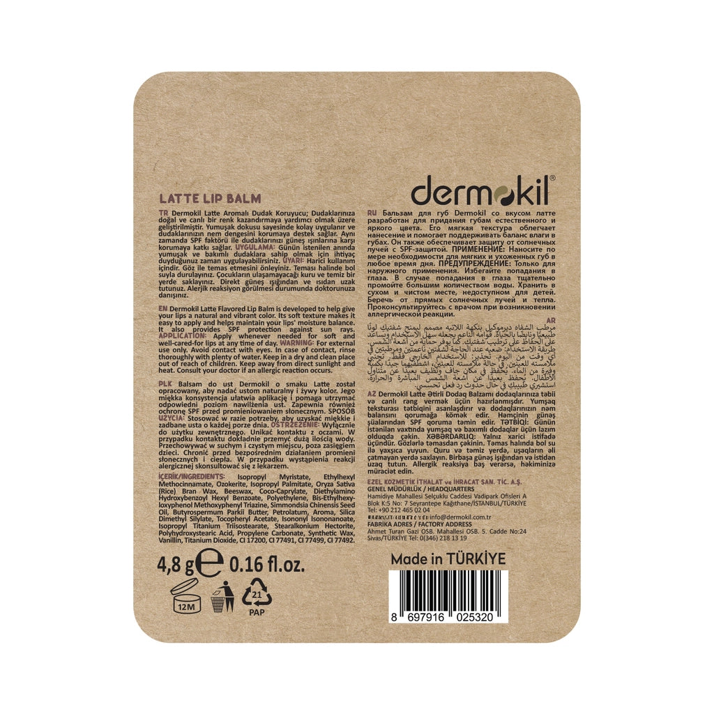 Dermokil Latte Lip Balm 4.8 gr