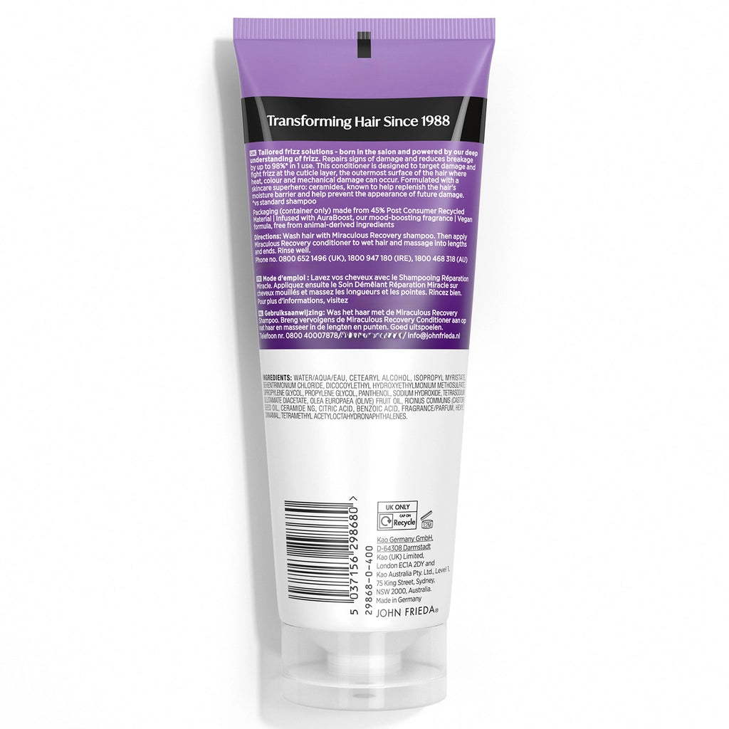 John Frieda Frizz Ease Miraculous Recovery Miraculous Repair Hair Care Cream 250 ml