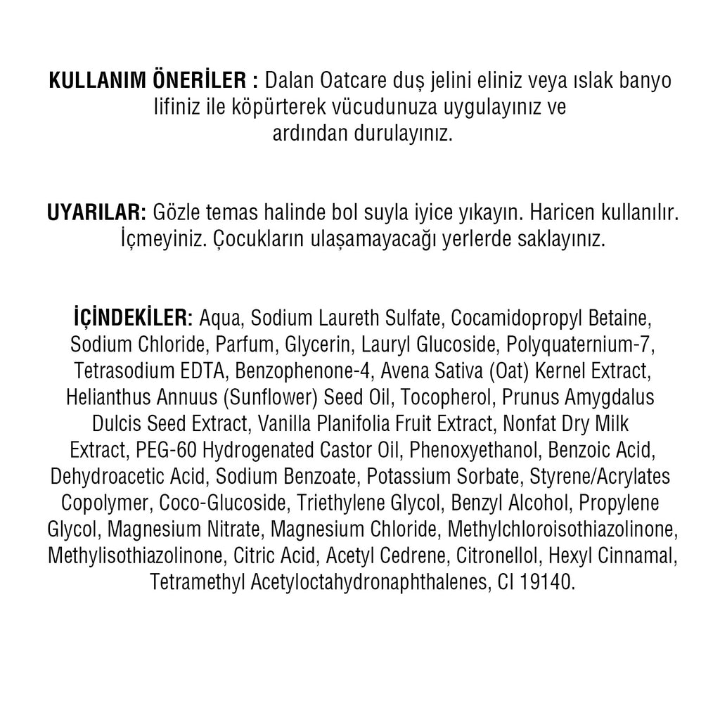 Dalan Oatcare Shower Gel Vanilla 450 ml