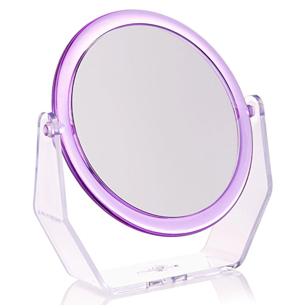 Eklips Double-Sided Table Mirror with Pentagonal Feet