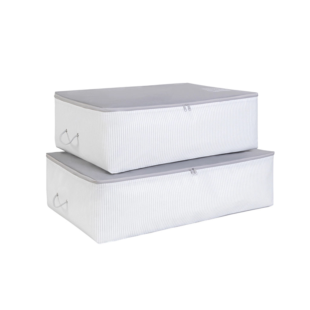 Ocean Home Set of 2 Gray Color Stuff & Things Storage Box