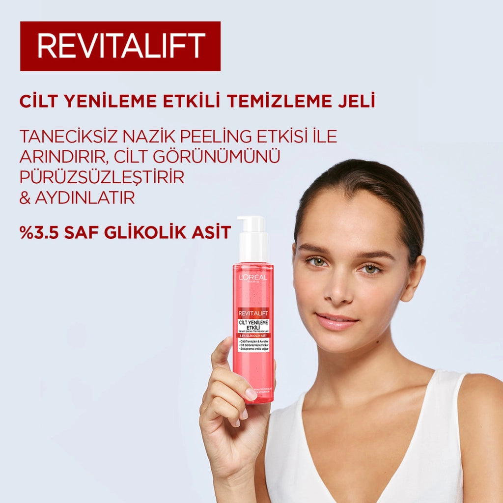 Loreal Paris Revitalift Skin Renewal Effective Cleansing Gel 150 ml (Glycolic Acid)