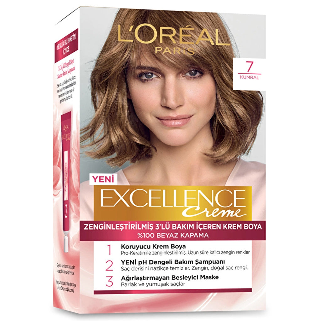 Loreal Paris Excellence Creme Hair Dye - 7.31 Honey Foam
