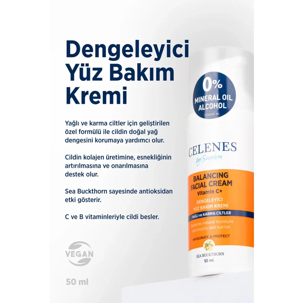 Celenes Sea Buckthorn Brightening and Balancing Face Care Cream 50 ml