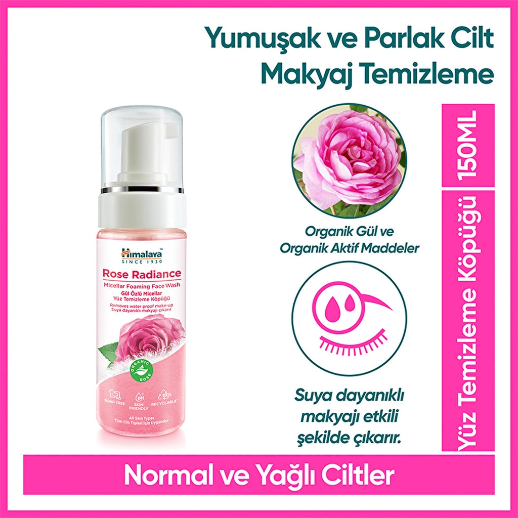 Himalaya Rose Essence Shine Micellar Facial Cleansing Foam 150 ml