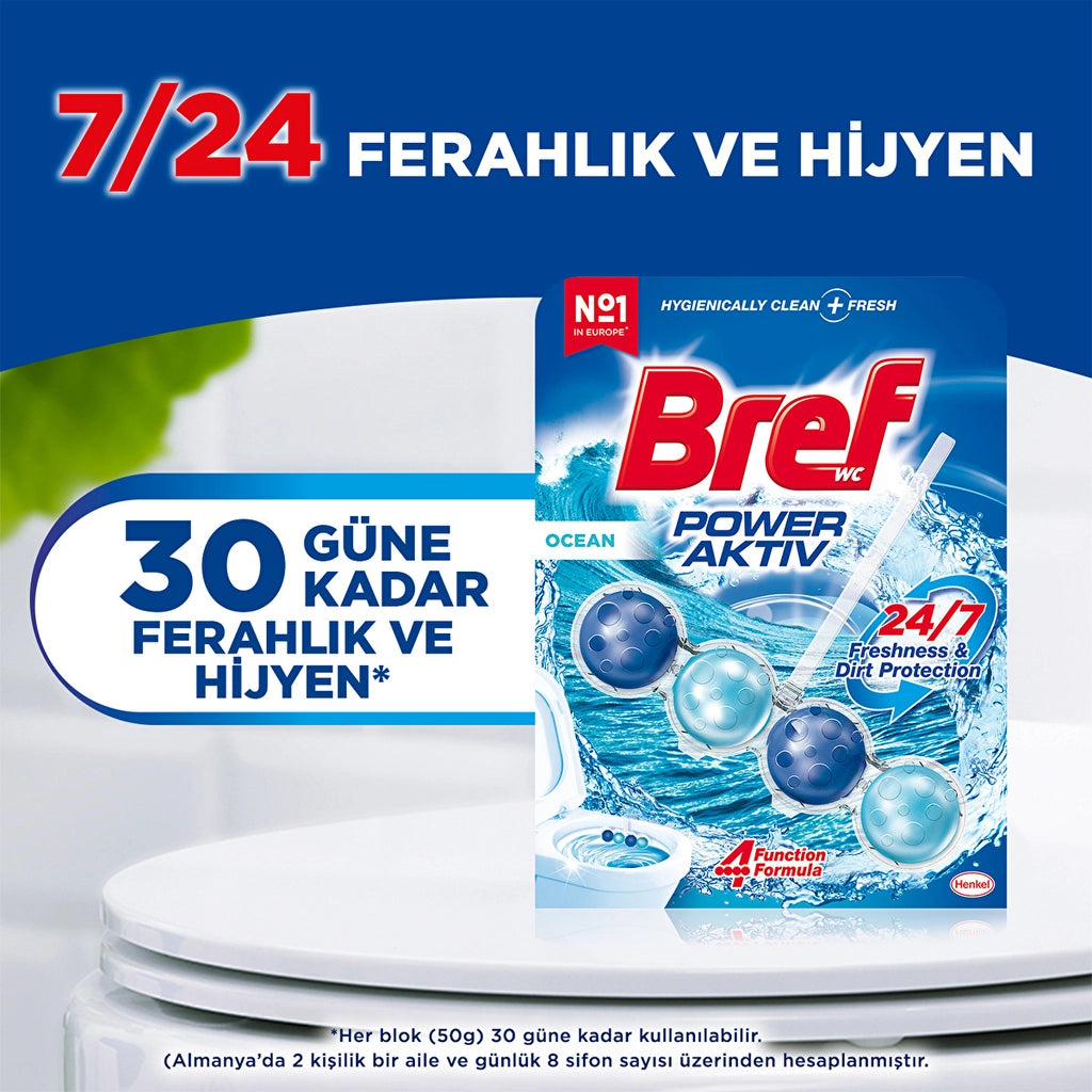 Bref WC Power Aktiv Duopack Solid Toilet Block Ocean