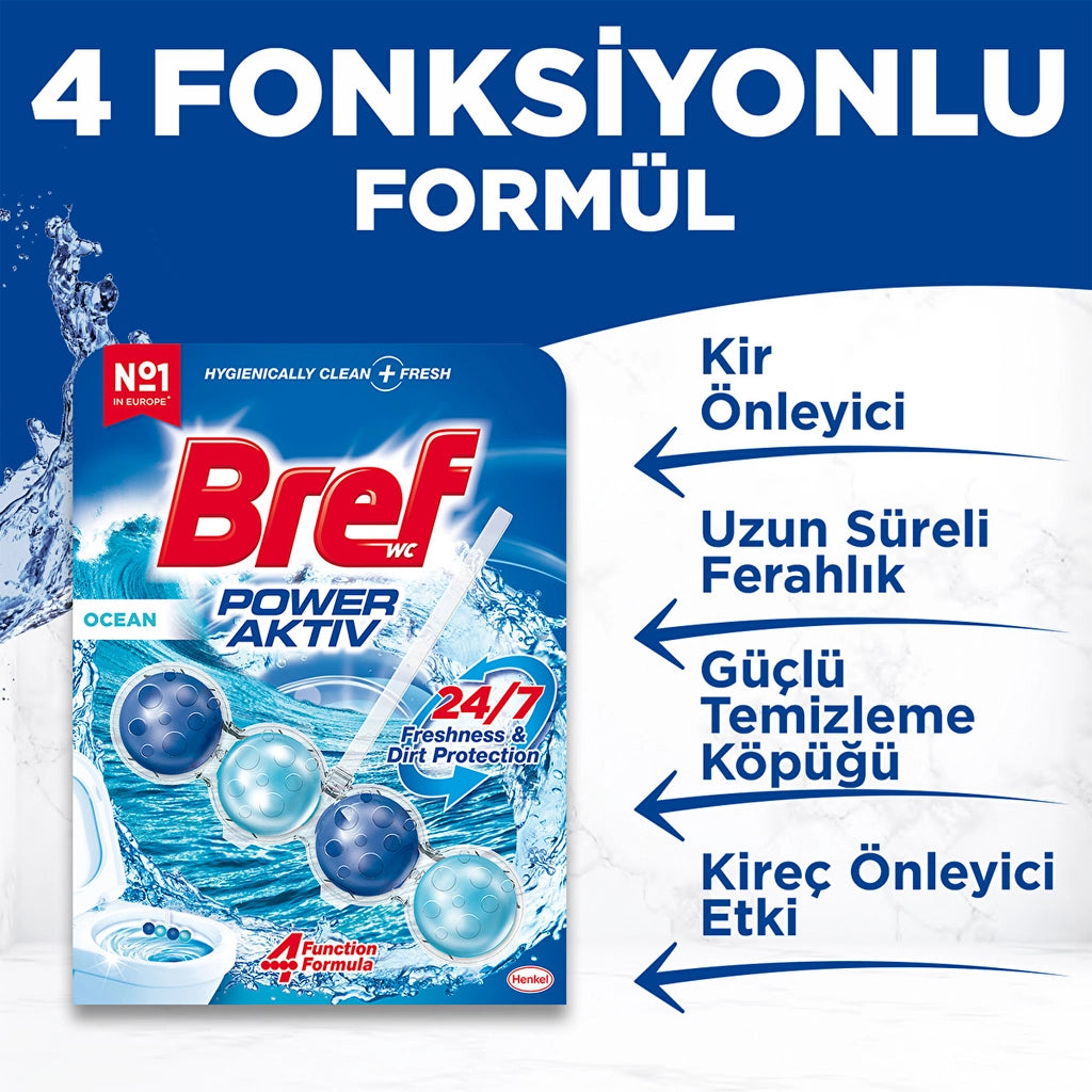 Bref WC Power Aktiv Duopack Solid Toilet Block Ocean