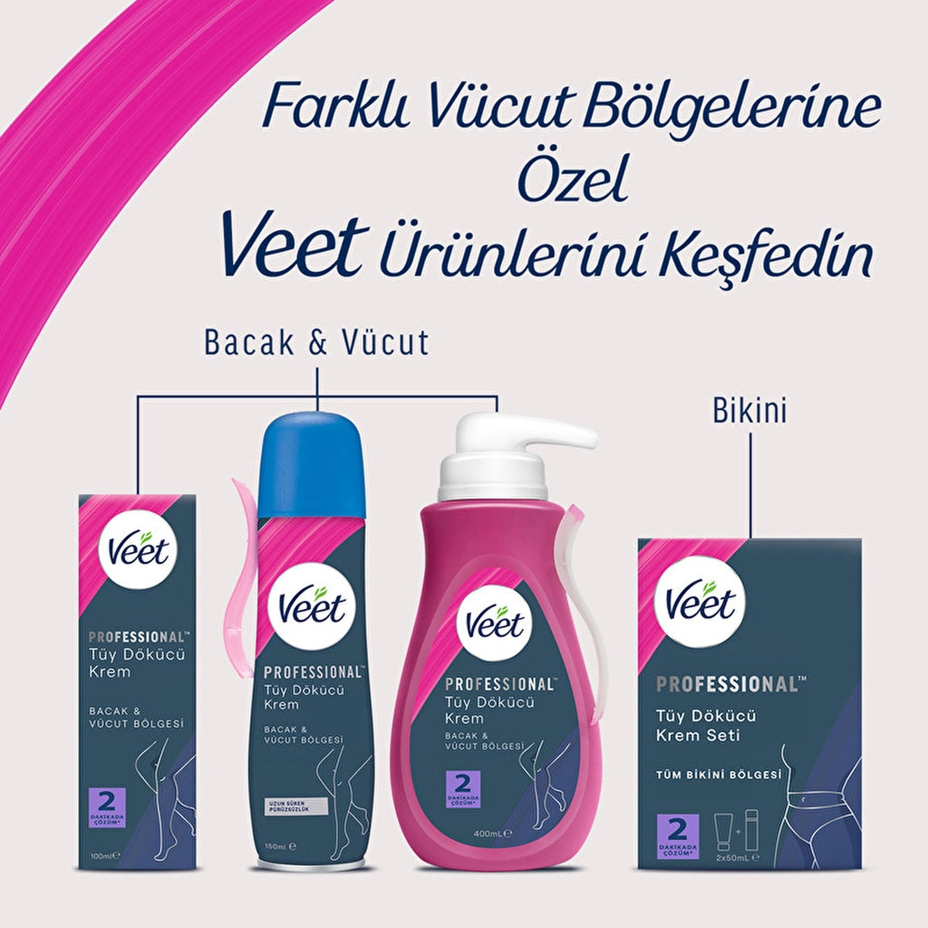 Veet Professional Bikini Depilatory Cream Set 50 ml + 50 ml