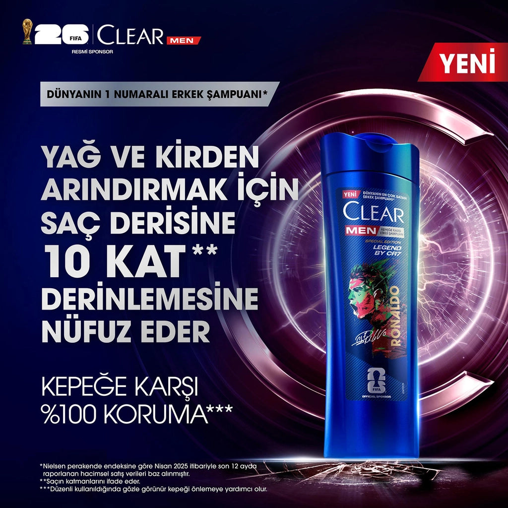 Clear Men Effective Shampoo Against Dandruff Legend By CR7 Cristiano Ronaldo 350 ml