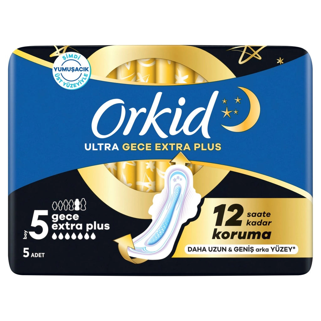 Orkid Ultra Night Extra Plus (Size 5) Hygienic Pads 5 Pcs