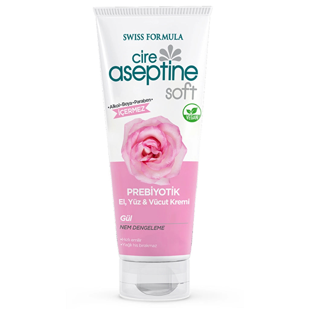 Cire Aseptine Soft Rose Extract Moisture Balancing and Nourishing Prebiotic Cream 75 ml