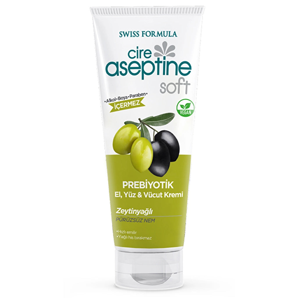 Cire Aseptine Soft Olive Oil Moisturizing Smoothing Prebiotic Cream 75 ml