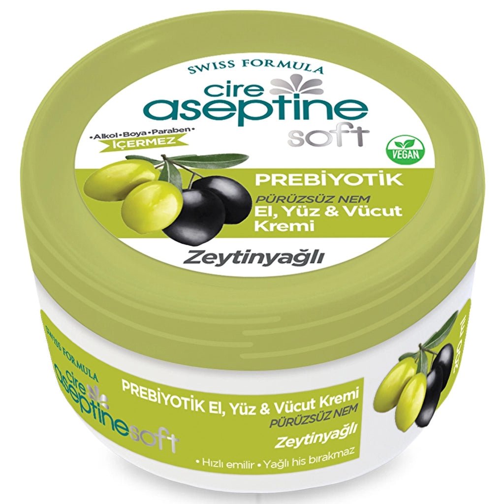 Cire Aseptine Soft Olive Oil Moisturizing Smoothing Prebiotic Cream 200 ml
