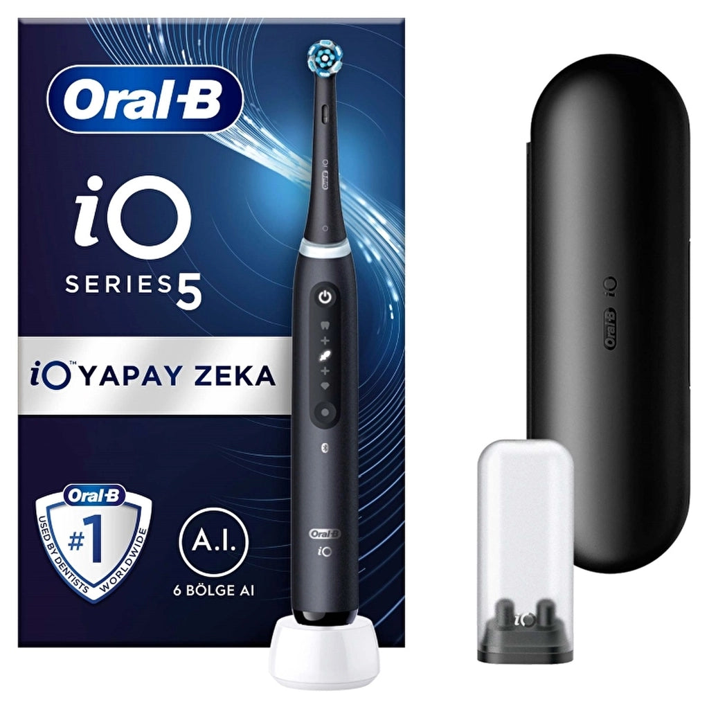 Oral-B Rechargeable / Electric Toothbrush iO5 Black with Artificial Intelligence Technology