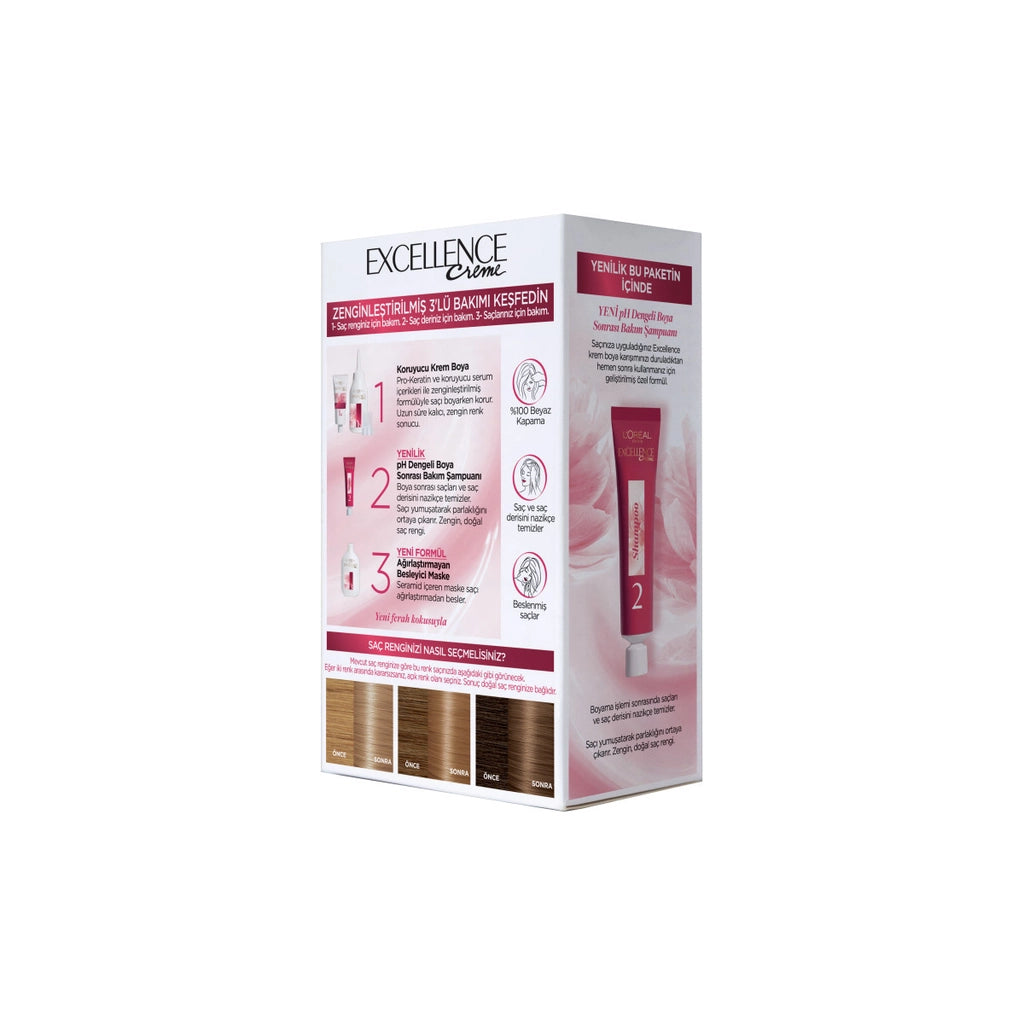 Loreal Paris Excellence Creme Hair Dye - 7.31 Honey Foam