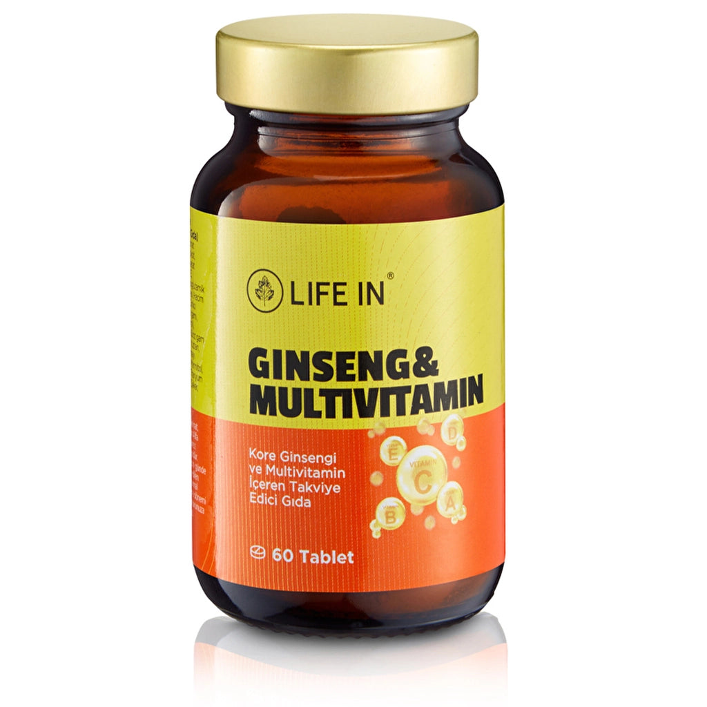Life In Ginseng & Multivitamin Food Supplement Containing Korean Ginseng 60 Tablets