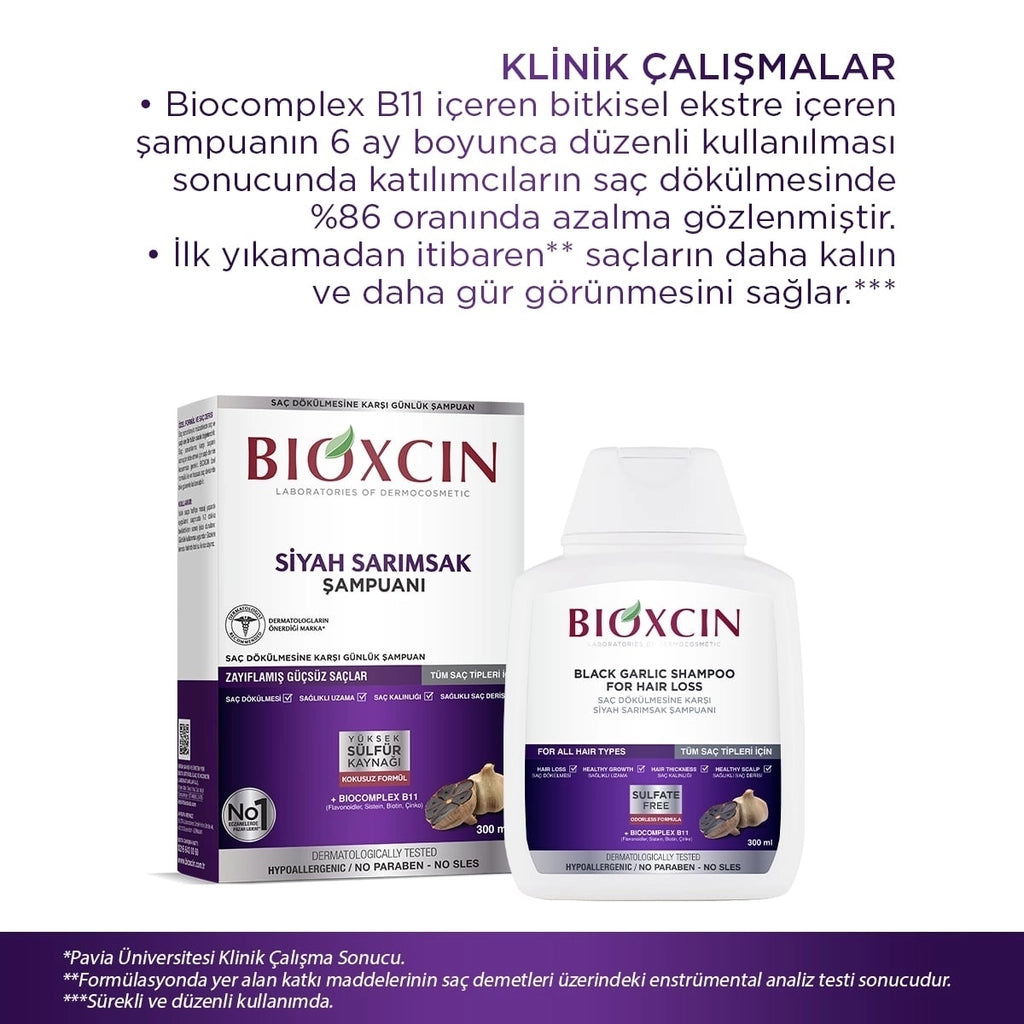 Bioxcin Black Garlic Shampoo 300 ml