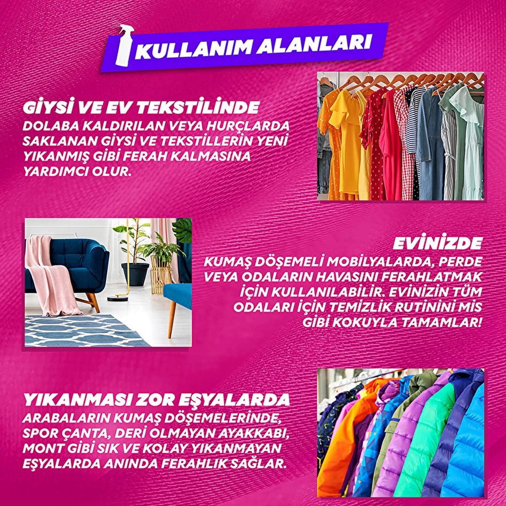 Yumoş Home and Textile Spray Orkide For Items Difficult to Wash 450 ml