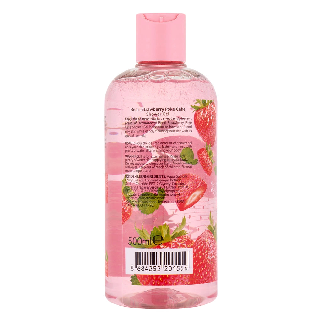 Benri Shower Gel Strawberry Poke Cake 500 ml