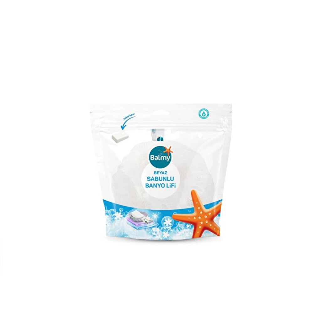 Balmy White Soap Bath Loofah