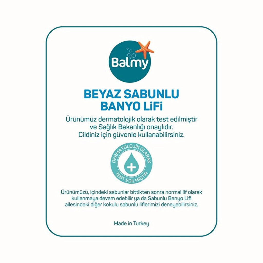 Balmy White Soap Bath Loofah