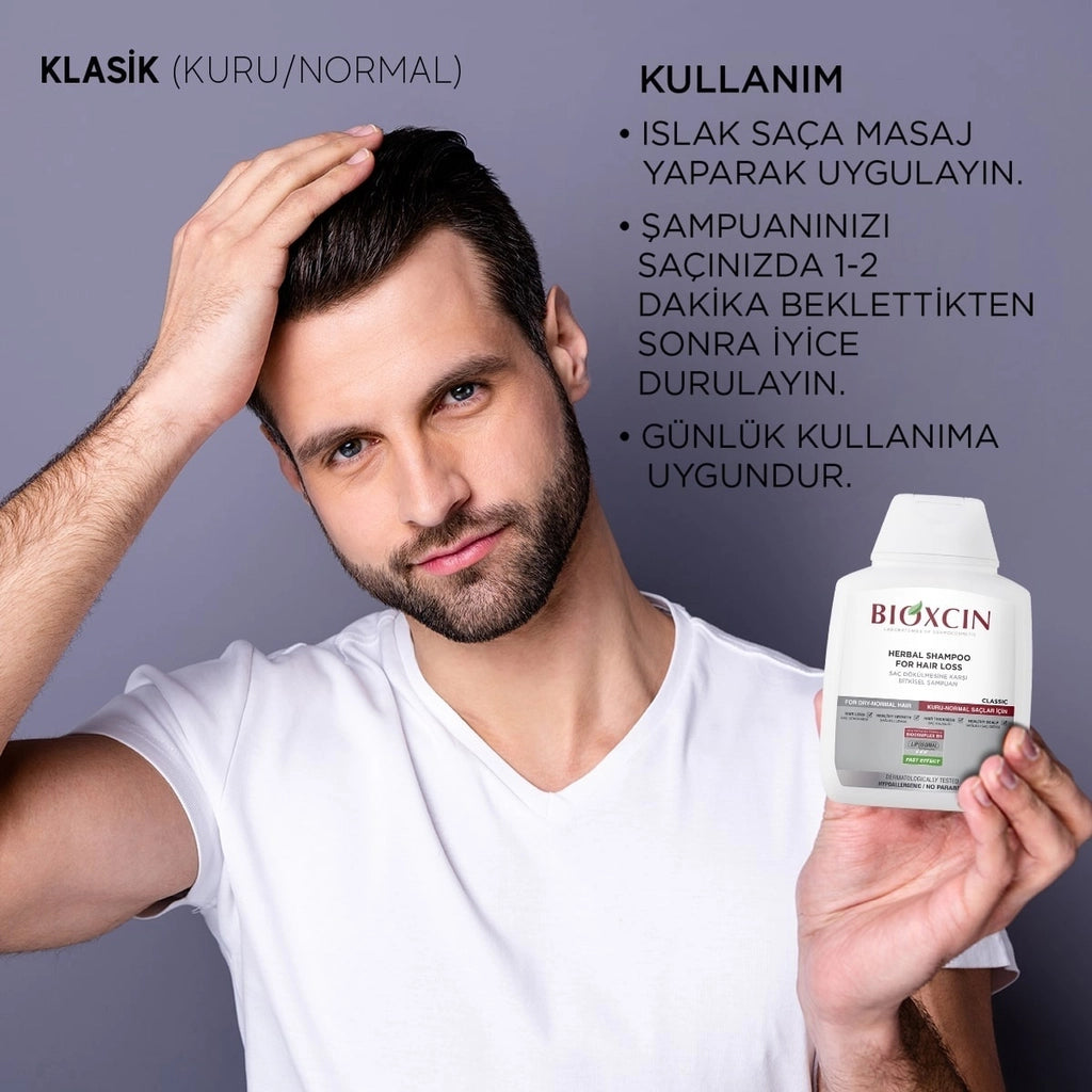 Bioxcin Herbal Classic Shampoo Against Hair Loss Oily Hair 300 ml