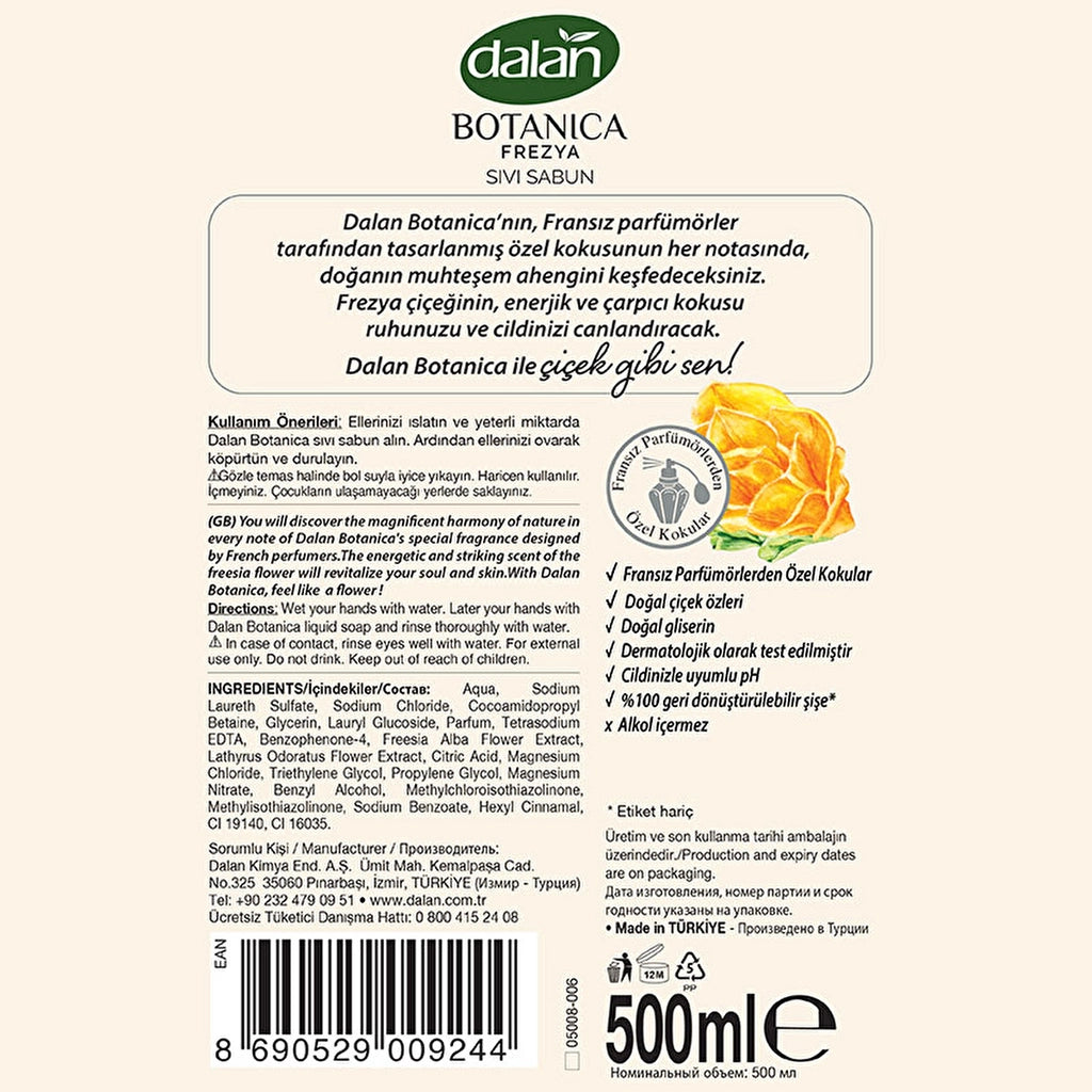 Dalan Botanica Freesia Liquid Soap 500 ml
