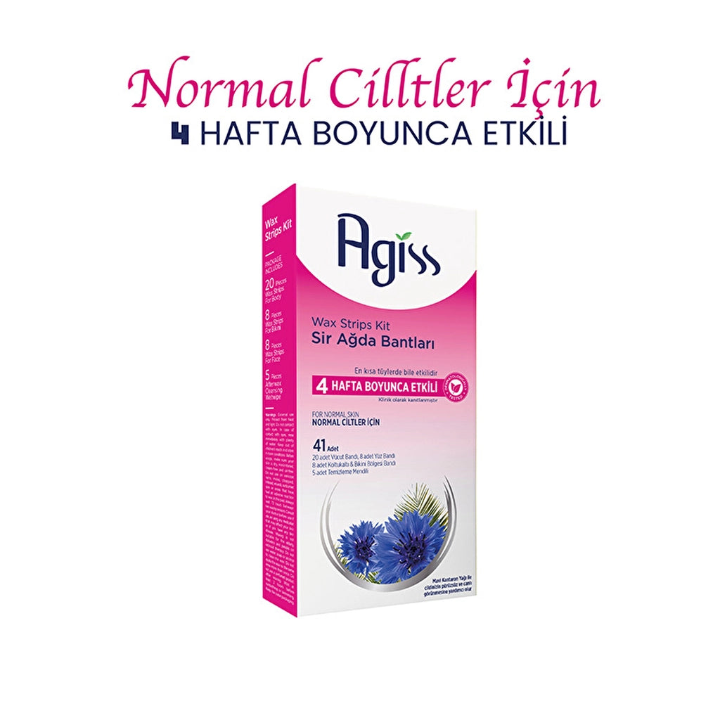 Agiss Waxing Strips Body, Armpit, Bikini and Face Area 41 Pack (For Normal Skin)