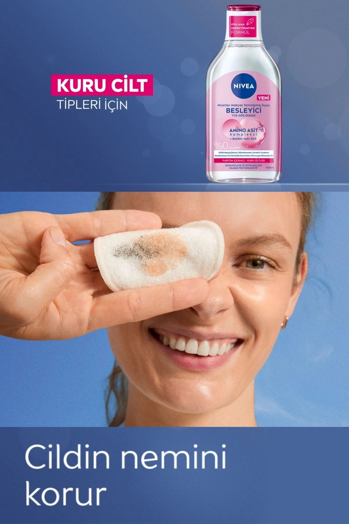 Nivea Micellar Nourishing Face Make-up Cleansing Water for Eyes and Lips 400 ml
