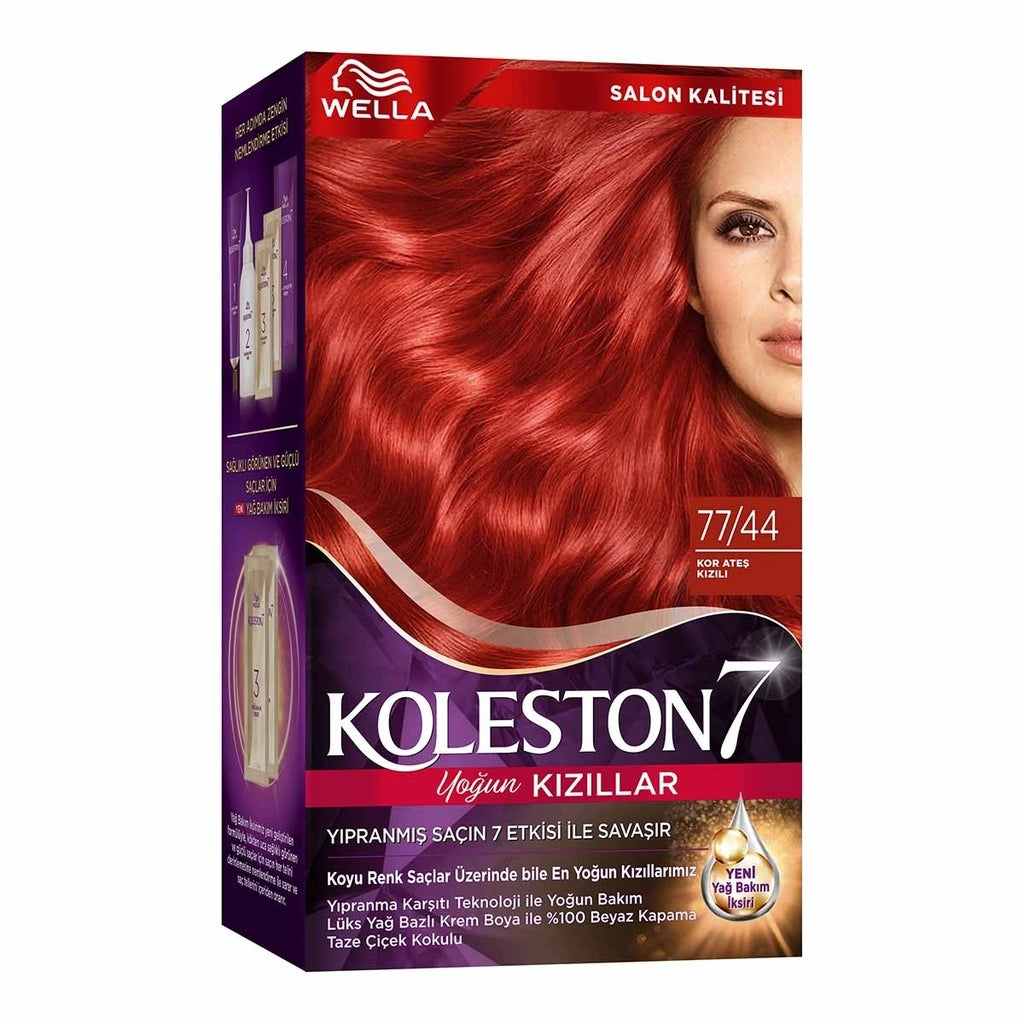 Wella Koleston Supreme Hair Dye 77/44 Ember Fire Red