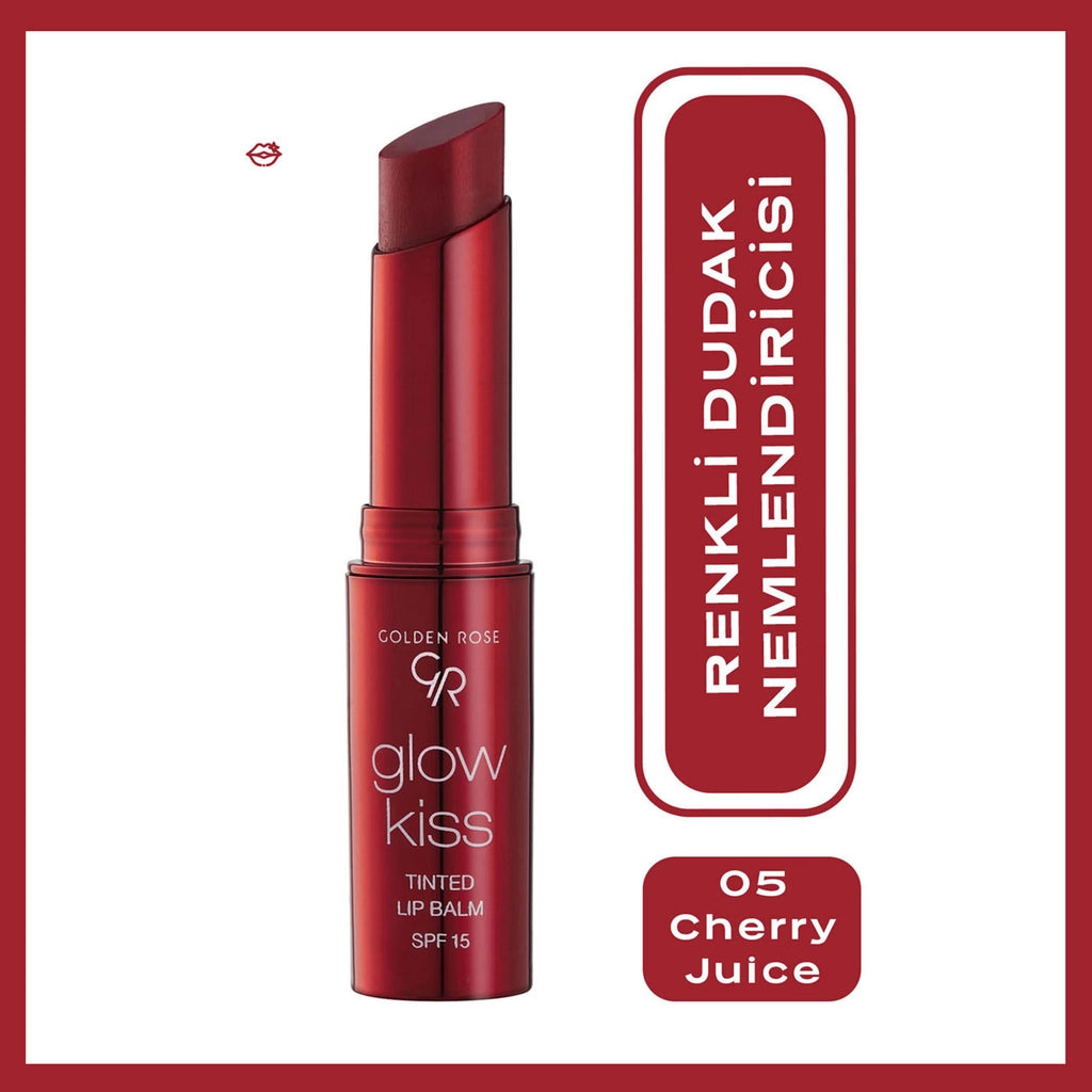 Golden Rose Glow Kiss Tinted Lip Balm Lipstick 03 Berry Pink