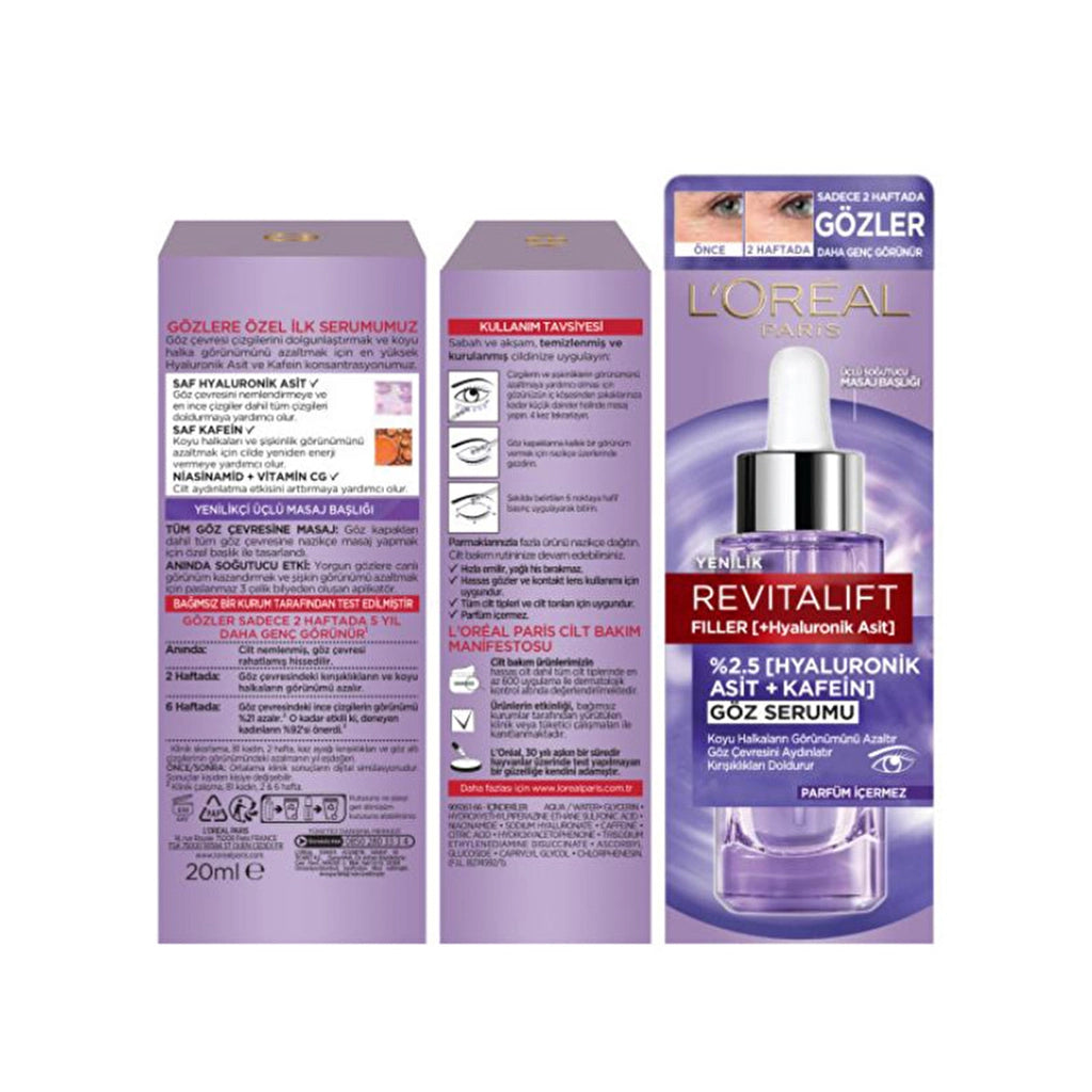 Loreal Paris Revitalift Filler Eye Serum 20 ml
