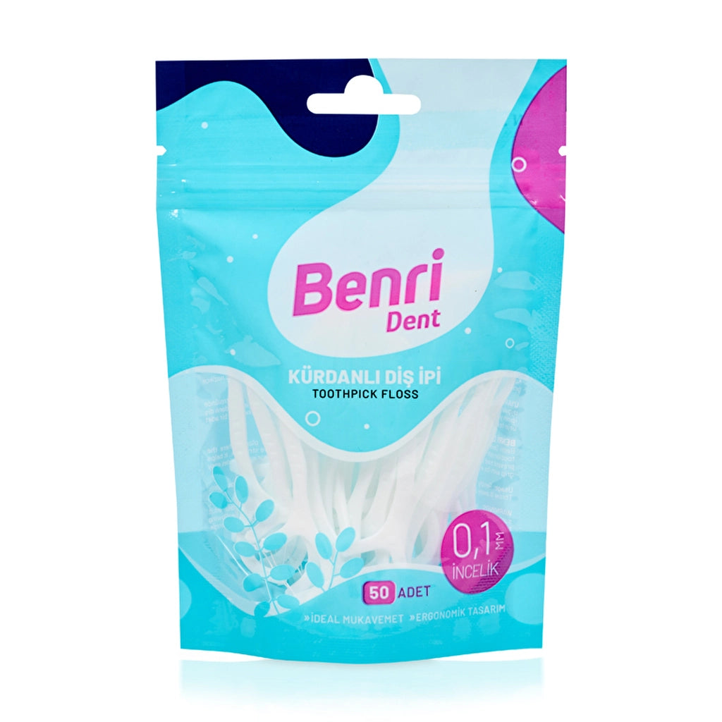 Benri Dent Toothpick Dental Floss 50pcs