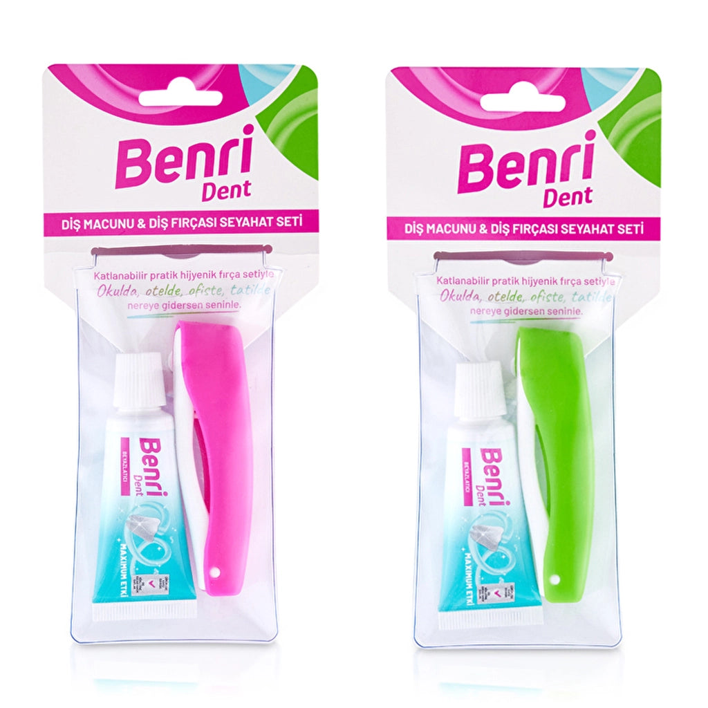 Benri Dent Toothpaste & Toothbrush Travel Set (Assorted)