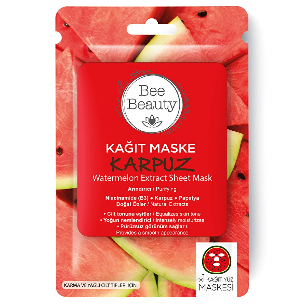Bee Beauty Lemon Pattern Paper Face Mask