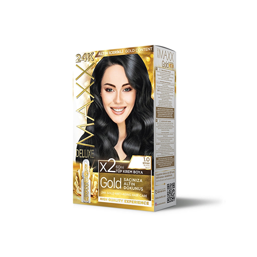Maxx Deluxe Golden Beauty Hair Dye 1.1 Blue Black