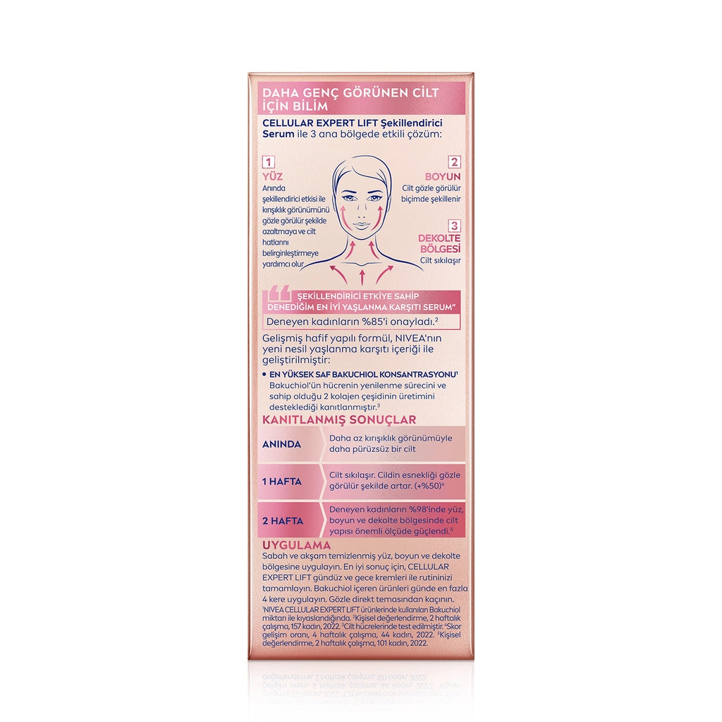 Nivea Cellular Expert Lift Natural Retinol Alternative Skin Serum Containing Pure Bakuchiol 30 ml