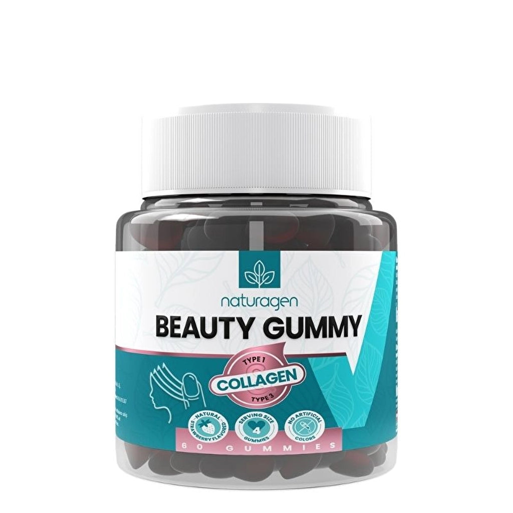 Naturagen Beauty Gummy Chewable Food Supplement Containing Collagen 60 Gummies