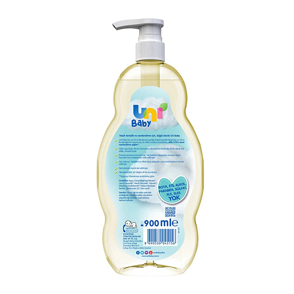 Uni Baby Hair and Body Shampoo 900 ml